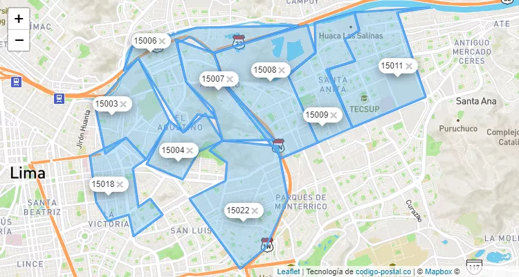 Código Postal de El Agustino, El Agustino/Lima - Perú