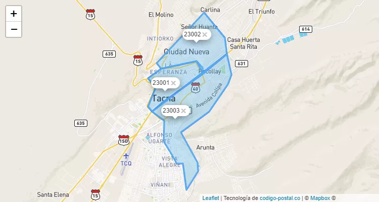 Código Postal de Pocollay, Pocollay/Tacna - Perú