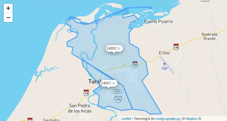 Código Postal de Tumbes, Tumbes/Tumbes - Perú