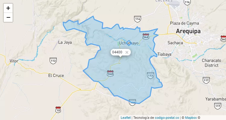 Código Postal 04400 en Perú
