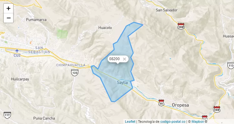 Código Postal 08200 en Perú