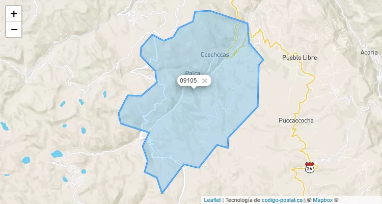 Código Postal de Bella Vista, Palca/Huancavelica - Perú