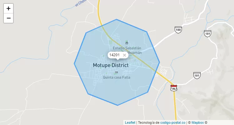 Código Postal 14201 en Perú