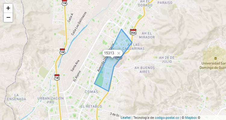 Código Postal 15313 en Perú