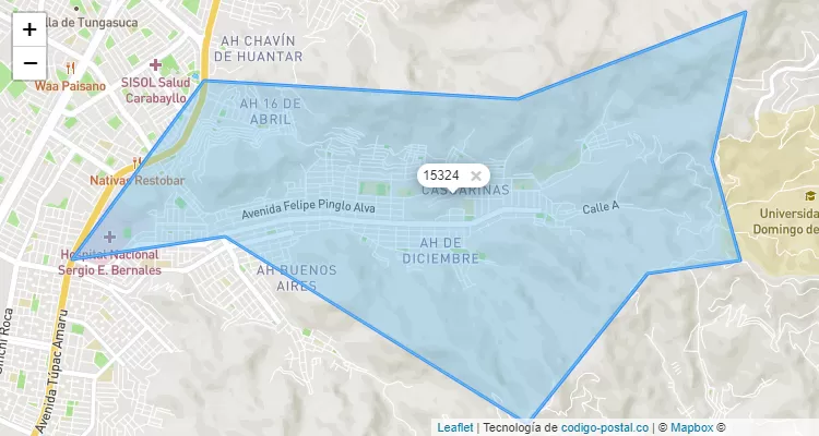 Código Postal 15324 en Perú