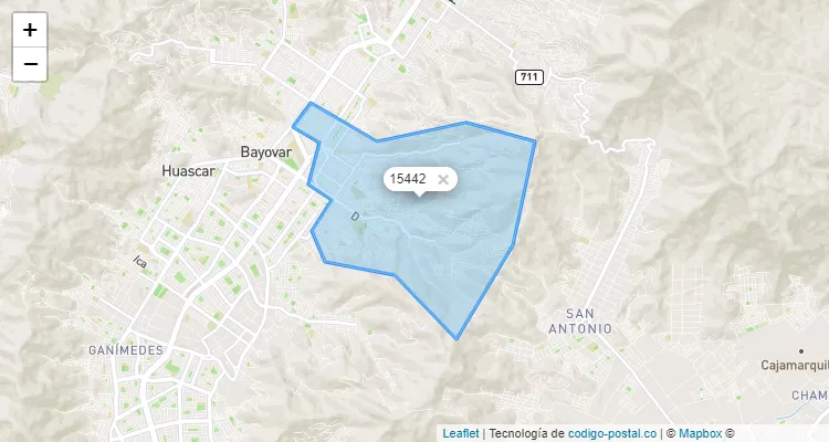 Código Postal 15442 en Perú