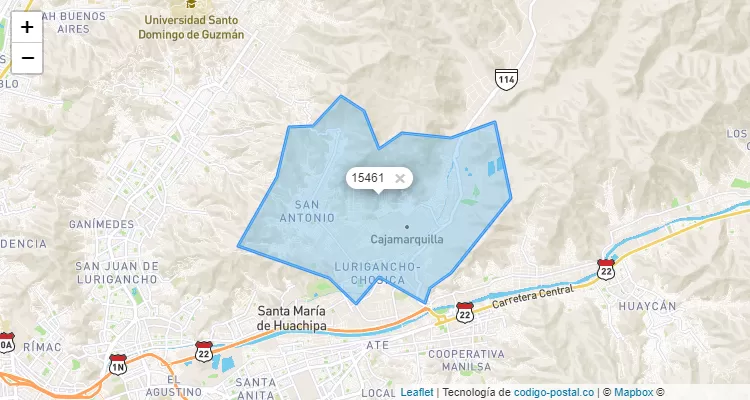 Código Postal 15461 en Perú