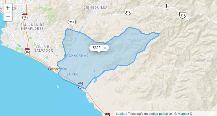 Código Postal 15823 en Perú