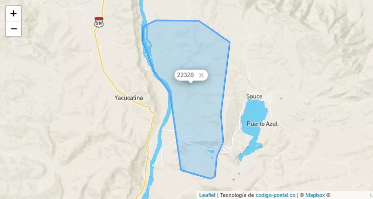Código Postal 22320 en Perú