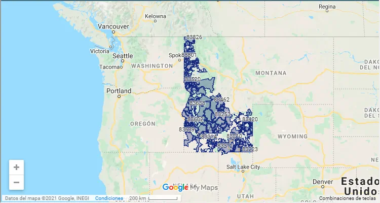 Idaho ZIP Code United States