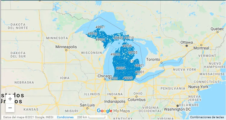 Michigan ZIP Code United States