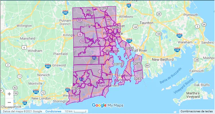 Rhode Island ZIP Code United States